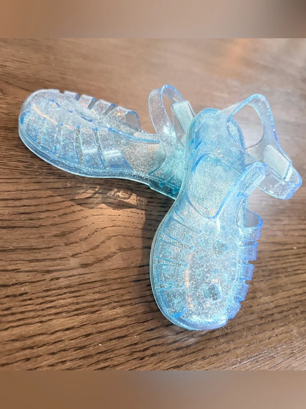NWOT Toddler Size 10 (27) Sparkle Jelly Sandals - Blue